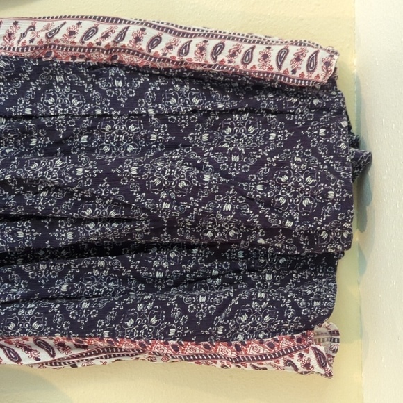 American Eagle y2k XXS  Oversized Mini Dress Tunic Patchwork Paisley - Picture 3 of 14